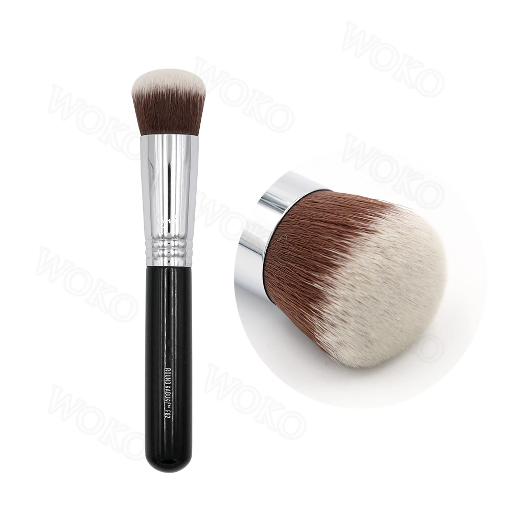 

Round Kabuki Brush Kabuki Bronzer Brush Kabuki Angle Bronzer Brush Face Contour Blush Powder Makeup Brush Makeup Tool Sgm-F82