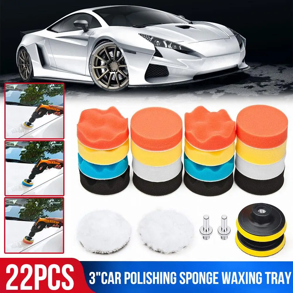 

Vehemo 22PCS Wax Pad Polish Foam Washing Cleaning for Buffing Polish Pad High Quality Waxing Car Sanding for Polishing