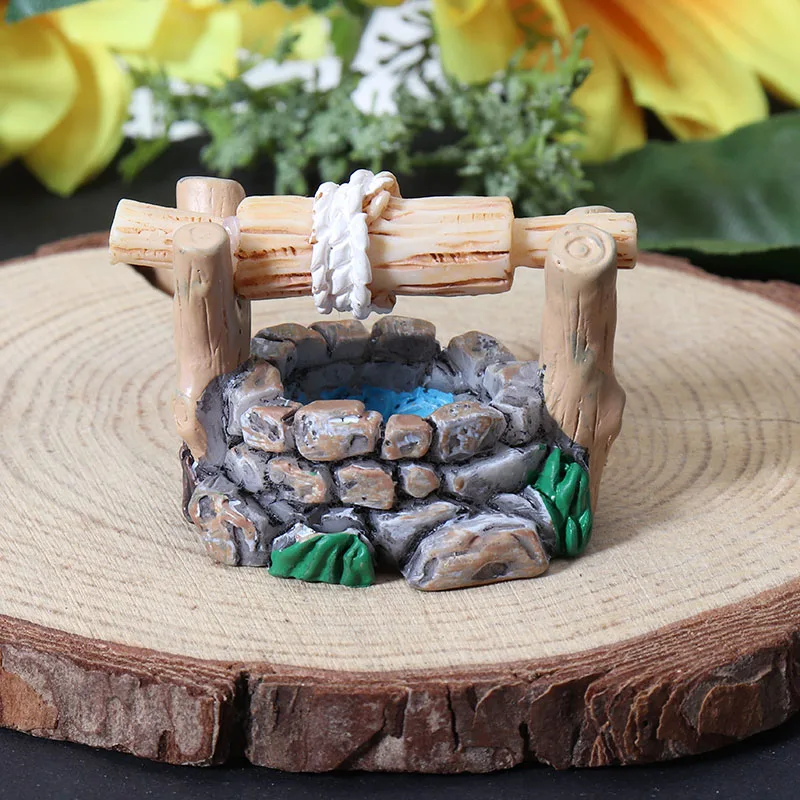 1 шт. DIY садовые миниатюрные украшения винтажный дом вода колодец разноцветный