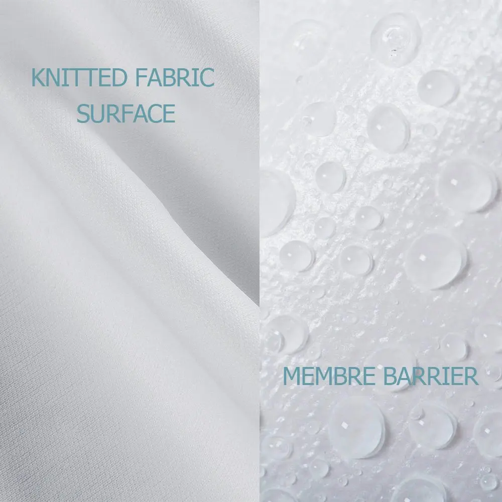 

Top Hypoallergenic 100% TPU Waterproof Smooth Mattress Protector Against Dust Mites and Bacteria Fitted Sheet Cover Cubre Cama