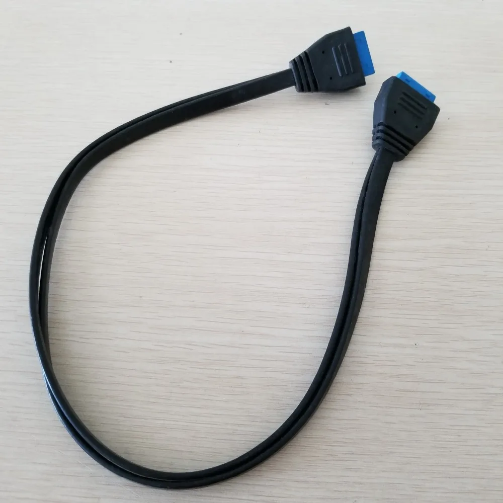 

Motherboard 20Pin/19Pin USB 3.0 Power Data Extension Flat Cable Female to Female 50cm