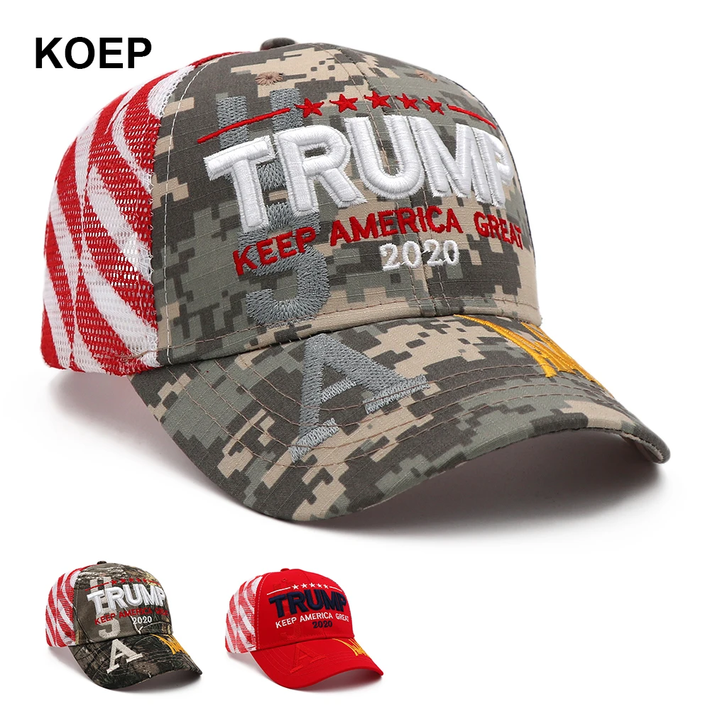 Новый Дональд Трамп 2020 Кепка Камуфляжный флаг США бейсболка s Keep America Great Again