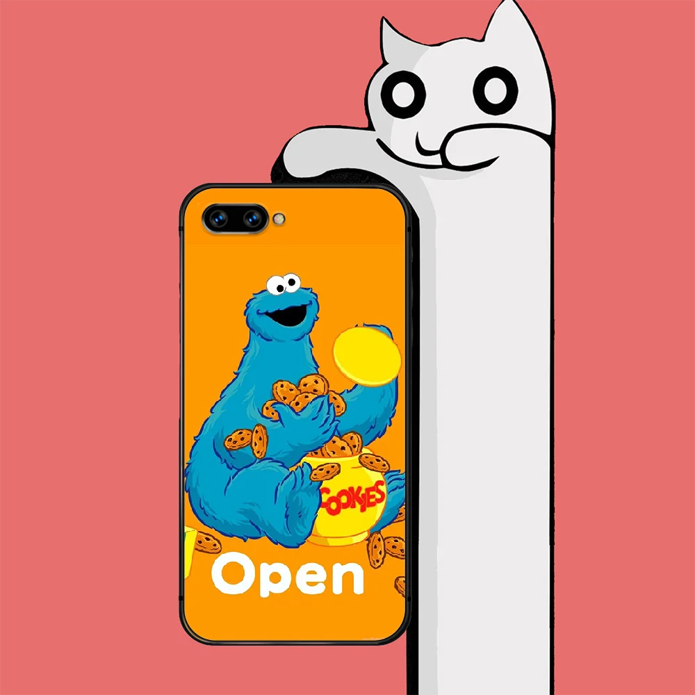 

Sesame Street Cookie Monster Phone Case Cover For Huawei Honor Nova 5T 7I 8A 8X 8 9X 9 10 10I 20 30 Pro Lite Black Funda 3D