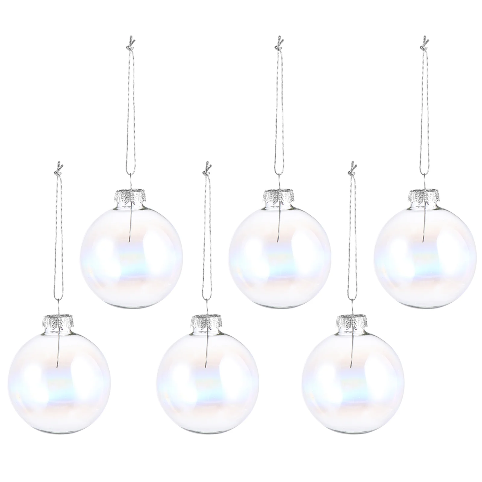 

6 шт., новогодние стеклянные шары
