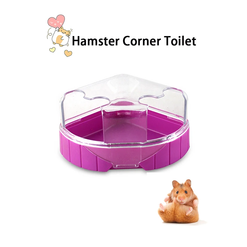 

2021 Hamster Corner Toilet Double Sides Plastic Hamster Bathroom Small Pet Animal Couples Rat Bath House Rodents Cage Supplies