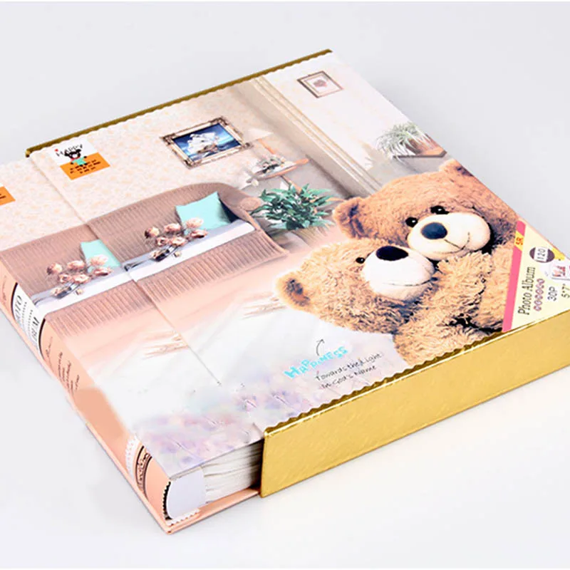 Фотоальбом CASEGRACE с милым мишкой Тедди фотоальбом для детей семейный 7 дюймов