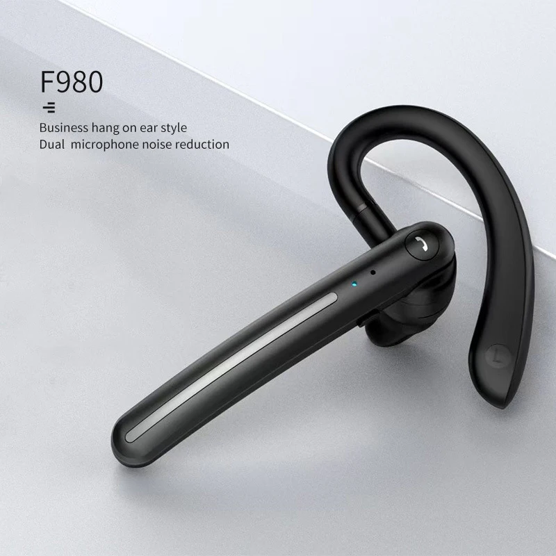 F990/F980 Беспроводная bluetooth-гарнитура с одним ухом деловая подвесная гарнитура