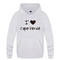 i love heart cape verde letter fashion designer streetwear men mens hooded tops pullover hoodies long sleeve sweatshirts funny