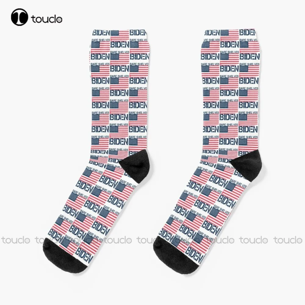 

Bare Shelves Biden Socks Thin Socks Men Personalized Custom Unisex Adult Teen Youth Socks 360° Digital Print Christmas Gift