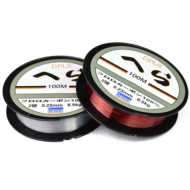 Фторуглеродная рыболовная леска Daiwa прозрачная для ловли нахлыстом 100-40 5 фунтов