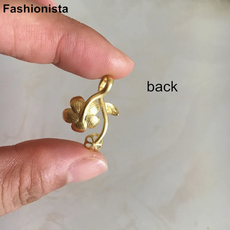 8 pcs - 18*25mm Brass Flower Charms Casted Filigrees with Needle For Bead Gold-color Silver-color DIY Supplies -HY | Украшения и
