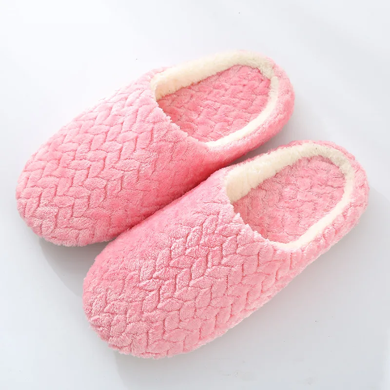

Women's Indoor Slippers, Warm Plush Home Slippers, Autumn and Winter Shoes, Women's Home Flat-bottomed Soft and Silent Slippers