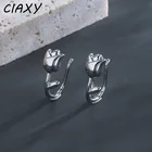 CIAXY 925 стерлингового серебра маленький цветок серьги темпераментные Креативный дизайн в форме тюльпана от Ушные крючки, серьги, ювелирное изделие