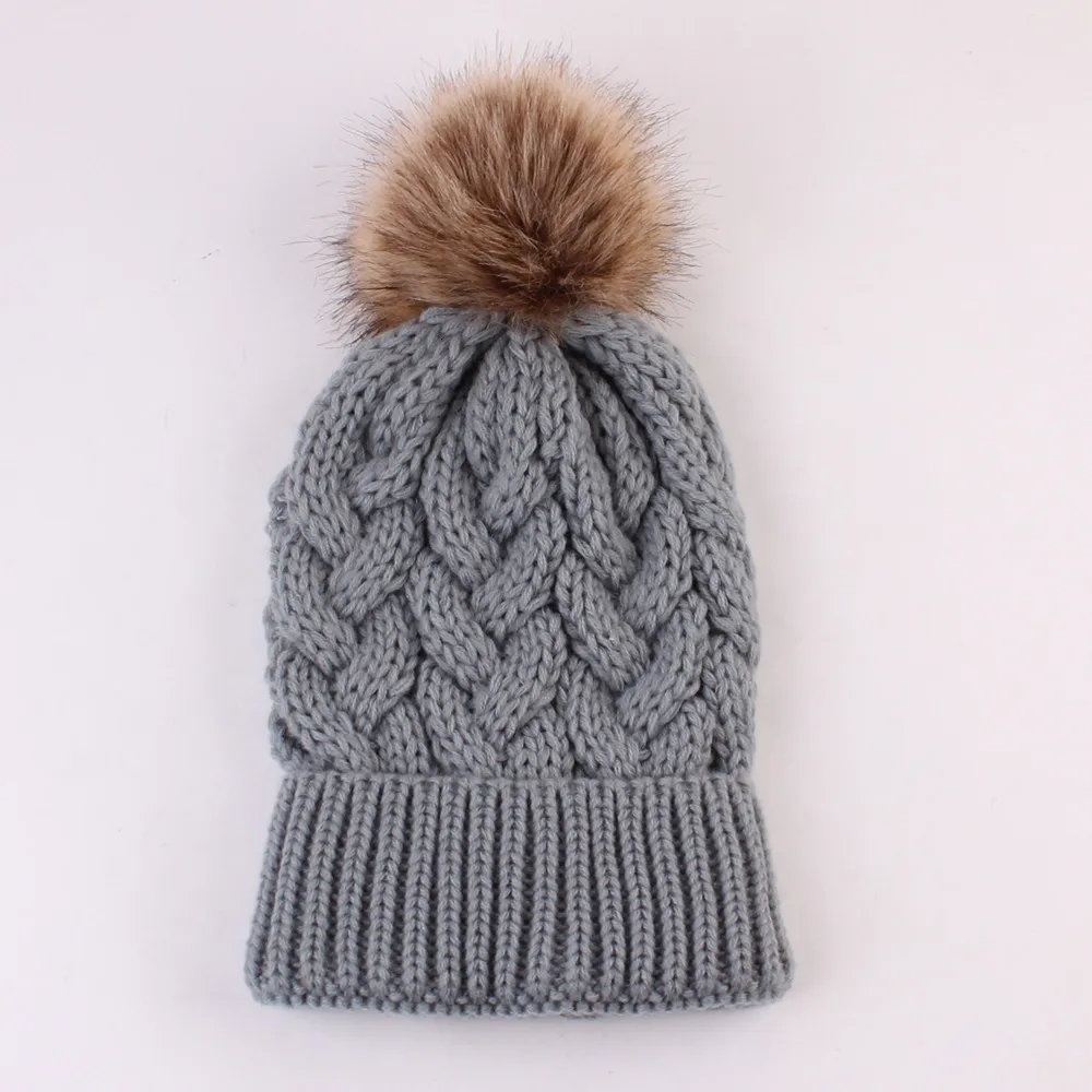 

Winter Women Knitted Hats Fashion Warm Pom Pom Wool Hat 2019 Ladies Skullies Beanie Solid Female Outdoor Caps 9.440