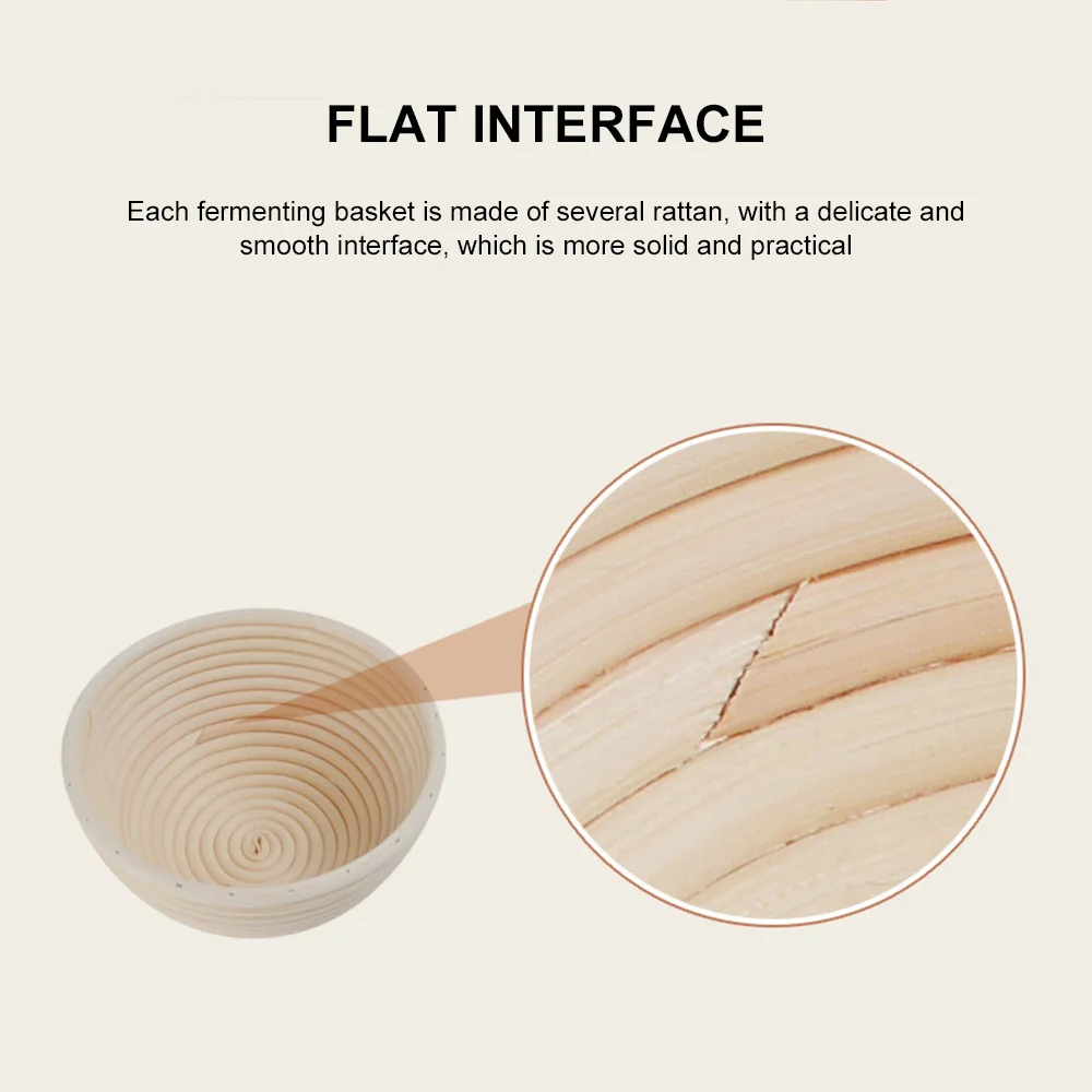 Круглый натуральный ротанг ферментация хлеба корзина сельской местности Стиль