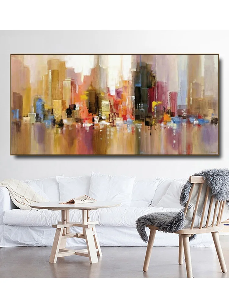 

2020 New Abstract Art City Building Diamond Painting 3d cross stitch mosaic full round diamond embroidery rhinestone wall decor