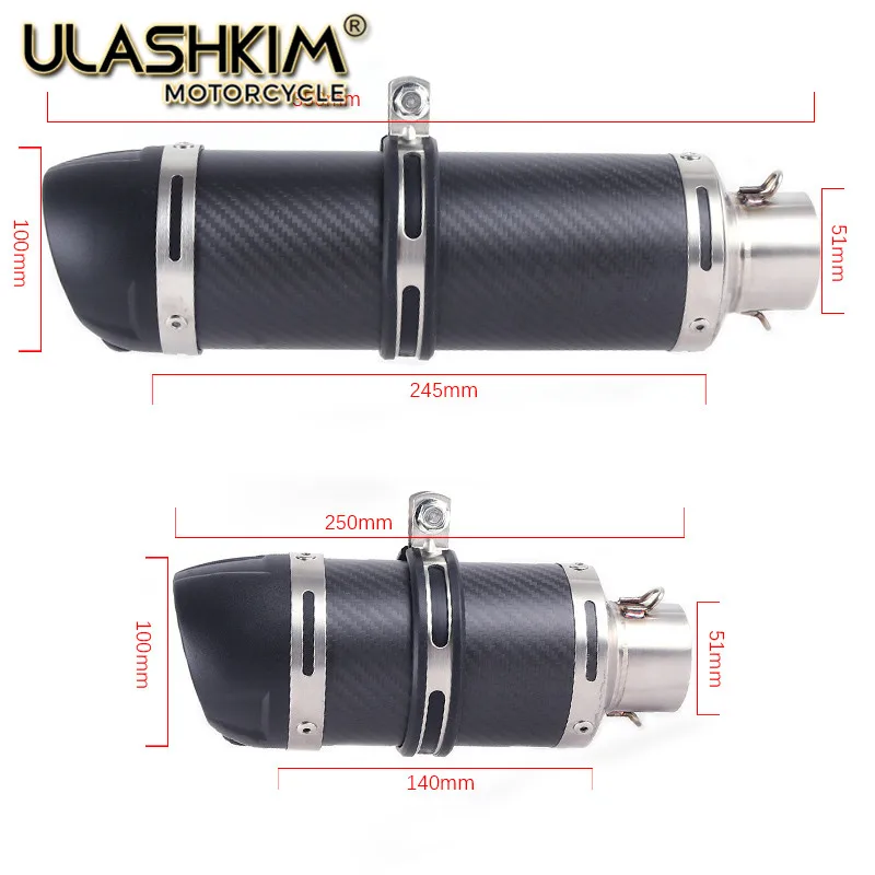 

Motorcycle exhaust muffler full system slip on FOR YAMAHA MT-07 FZ-07 2014-2019 XSR700 2016-2019