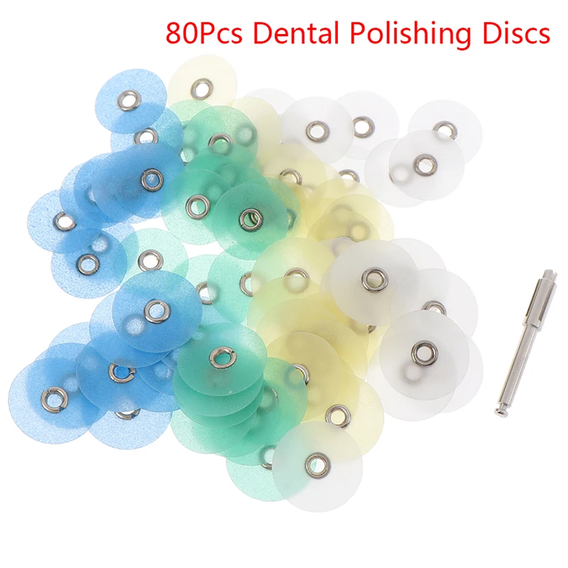 

80pcs Dental Supplies Dental Polishing Strips Mandrel Set Finishing Dental Discs Resin Filling Material Dentist Tools