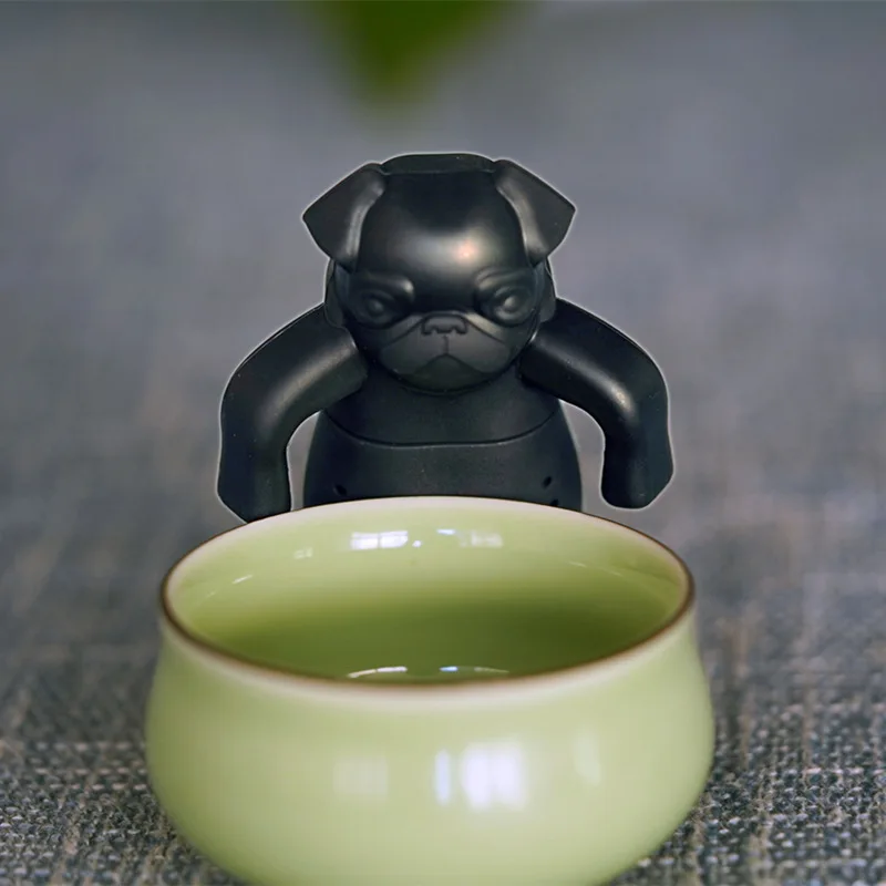Силиконовый ситечко для чая забавный щенок Doberman травяной инструмент чайный