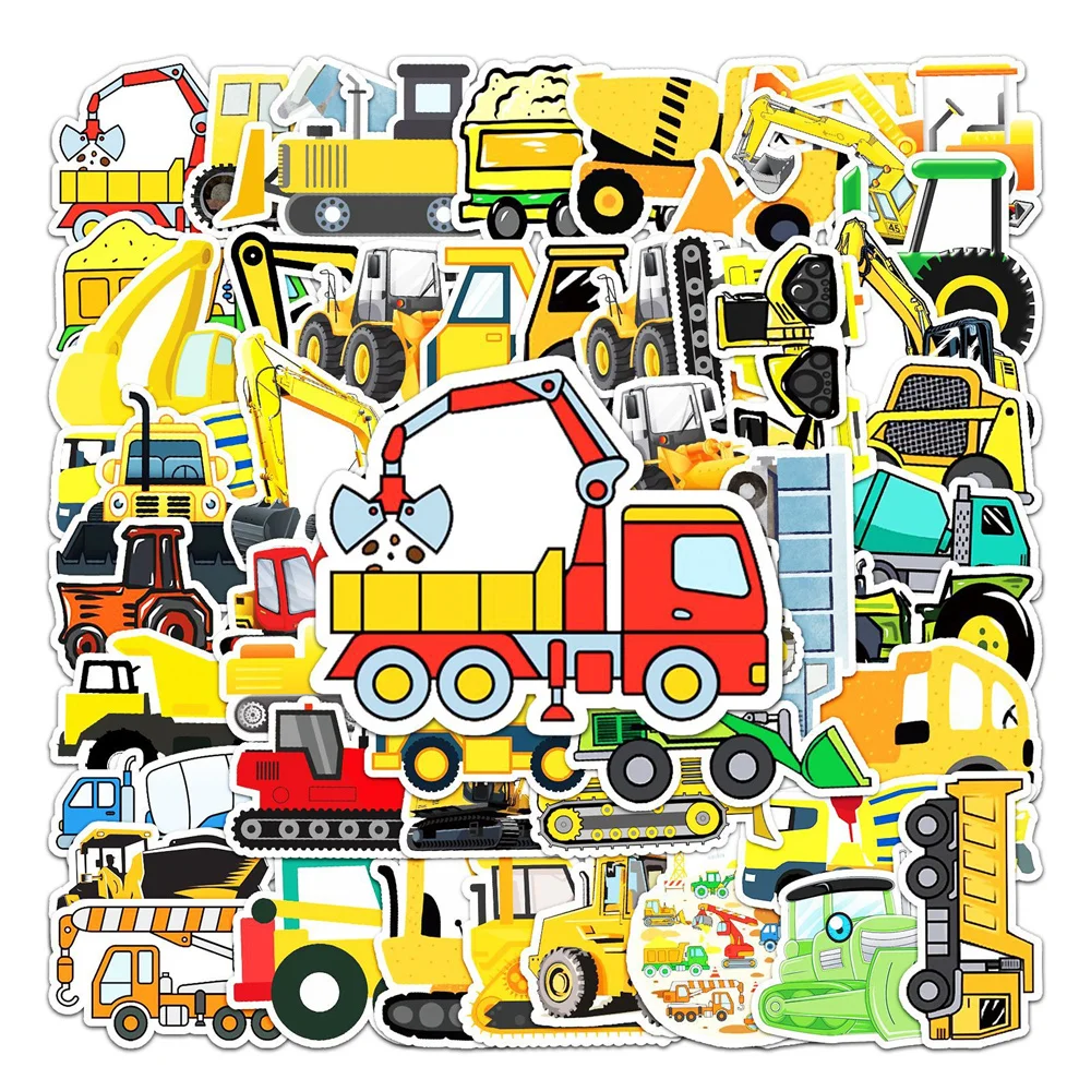 

10/30/50PCS Engineering Truck Graffiti Stickers Cartoon Hand Account Stickers DIY Skateboard Luggage Stickers Wholesale