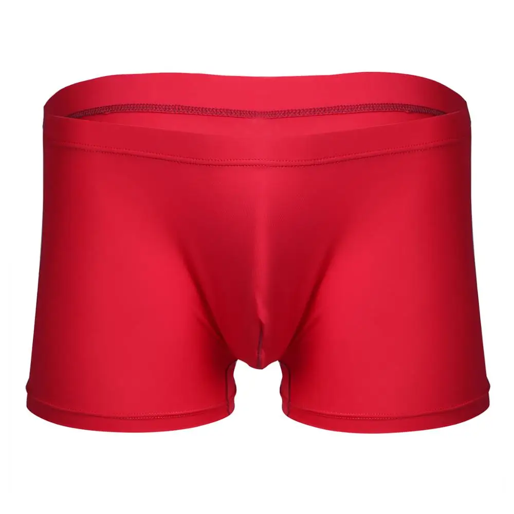 Mens Lingerie Sexy Ice Silky Boxer Briefs Shorts Stretchy Jockstraps Underwear Male Gay Slips Knickers Sissy Bulge Pouch Panties |