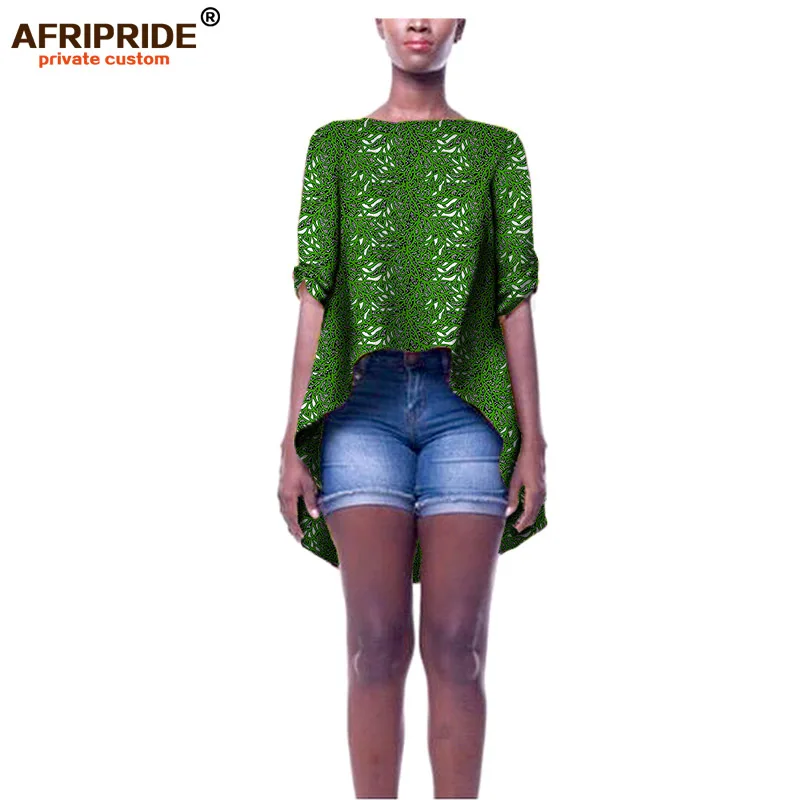 19 Осенняя африканская женская одежда AFRIPRIDE индивидуальное Свободное пальто для женщин размера плюс чистый батик хлопок Повседневный стиль A722415 - Цвет: 504