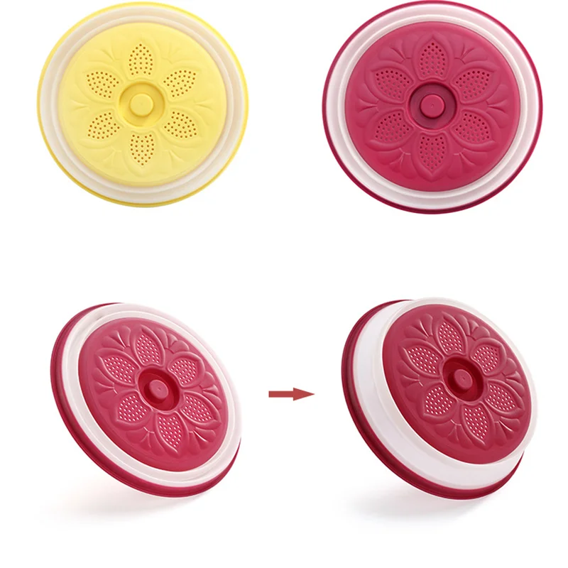 

Foldable Microwave Cover Colander Strainer Fruit Vegetables Washing Two-way Basket Fresh Keep Kitchen Sieve Microwave K3C4