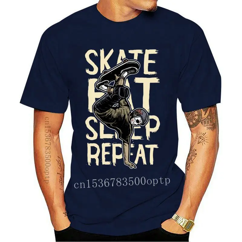 

Дизайнерская футболка с надписью «Eat Sleep Repeat», 100% хлопковая футболка премиум-класса, футболка размером 2021 м, Xl, 2Xl, 7Xl