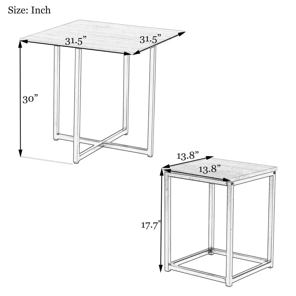

Dining Table Set Bistro Bar Table Set with 4 Bar Stools Furniture for Home Living Room Dining Room Furniture Industrial Style
