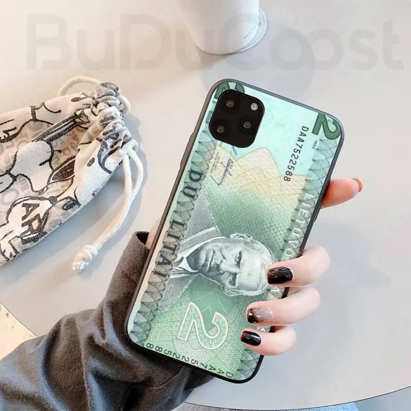 

CUCI Lithuania Litas Money LTL Phone Case For iphone 11 12 Mini Pro Max X XS MAX 6 6s 7 8 Plus 5 5S 5SE XR SE2020