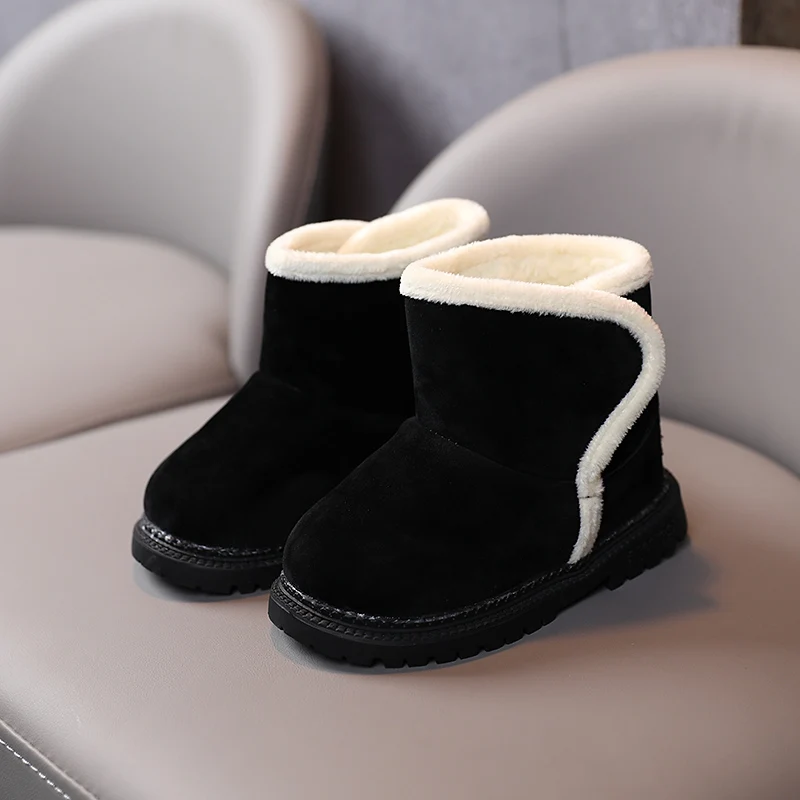 2020 детские зимние ботинки для девочек и мальчиков, модные ботинки для малышей, зимняя хлопковая обувь с меховой мягкой подошвой, водонепрон... от AliExpress WW