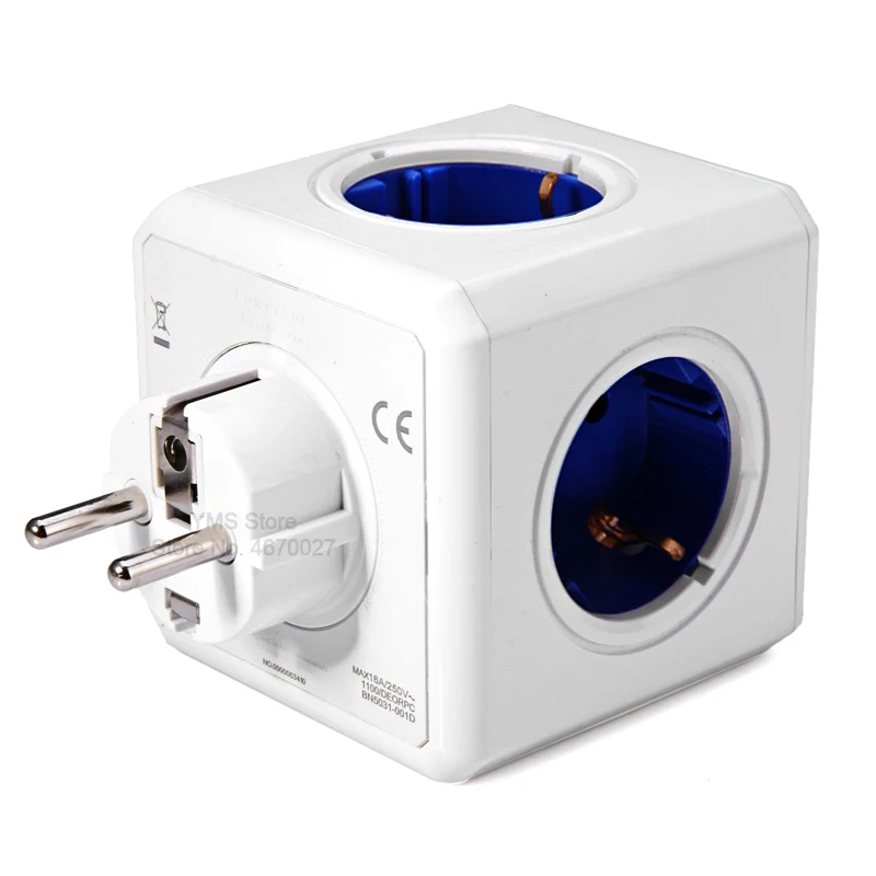 Allocacoc PowerCube мульти розетка Вилка ЕС электрический удлинитель USB 5 торговых точек умный дорожный адаптер расширение 16А 250