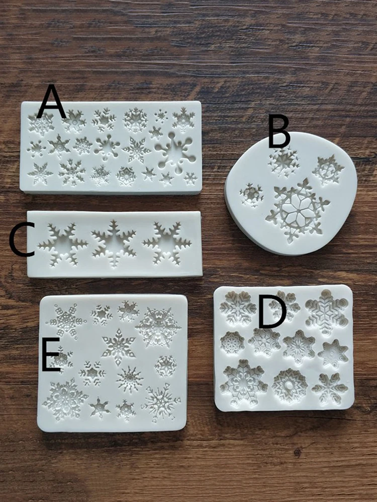 Новая 3D шоколадная форма Лось Снеговик Рождественская елка снежинка силиконовая
