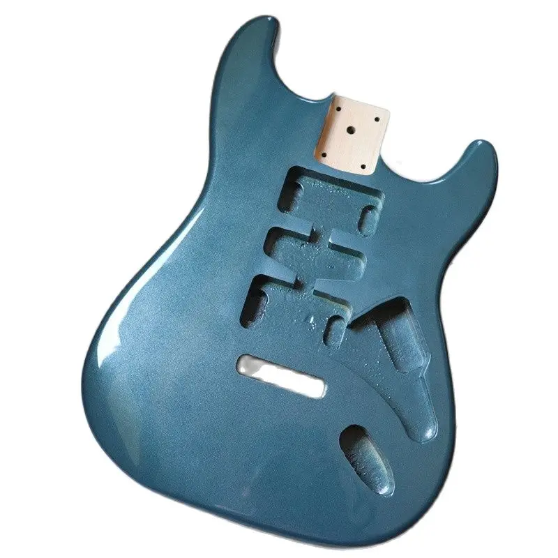neue ankunft aqua blau st elektrische gitarre körper pappel holz gitarre teile gute qualität guitarre barrel für diy free global shippi