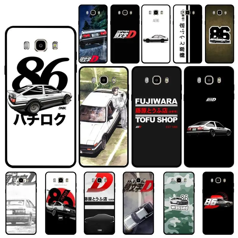 Ruicaica INITIAL D AE86 Colorful Smart Cover Phone Case For GALAXY s6 edge plus s7 s8 s9 | Мобильные телефоны и