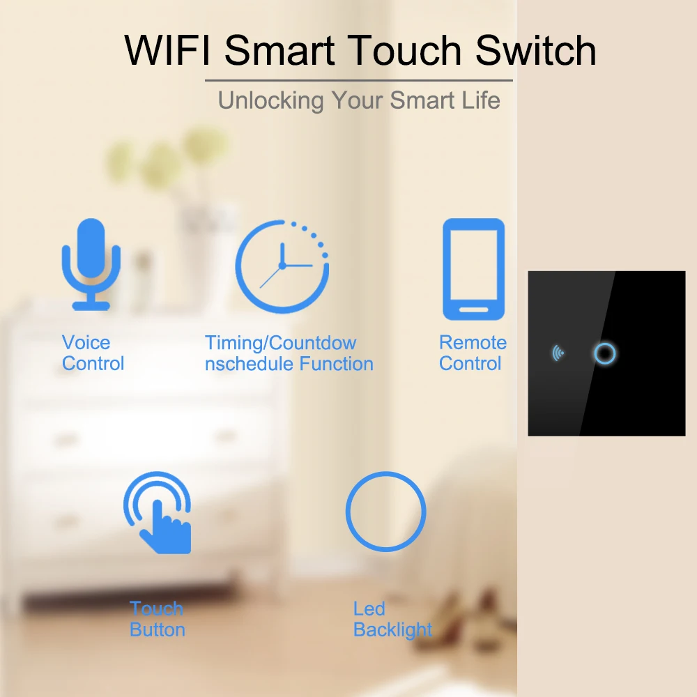Настенный умный выключатель Wi-Fi для Android IOS стандарт ЕС 1 2 3 клавиши канал