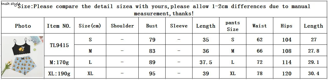 

Ladies Sling Tie-dye Homewear/prints And Letters Pajamas Set Ladies/Bees/Sleepwear