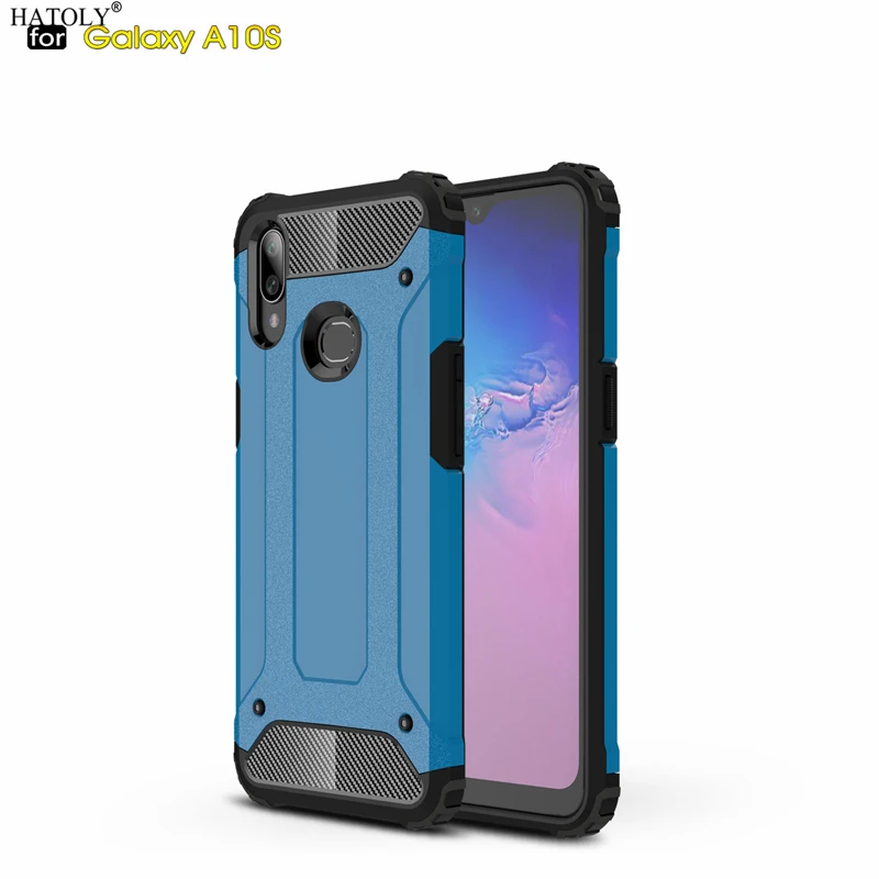 Skyblue Для Coque samsung Galaxy A10s Чехол Тяжелая Броня тонкая Жесткая Резиновая прочная крышка силиконовые чехлы для телефонов samsung A10s A10 s A107F/DS - Цвет: Skyblue