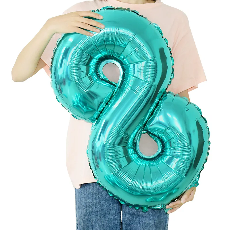 

1Pc 32inch Green Number Balloon 0-9 Helium Foil Balloon for Adult Kids Birthday Party Air Globos Decoration Baby Shower Supplies