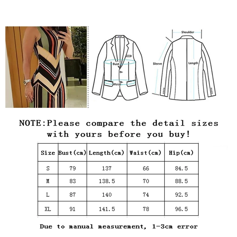 

Vangull Sexy Colorful Striped Print Dress Women Sleeveless O-Neck Side Slit Maxi Dress Summer New Elegant Fashion Chic Dress