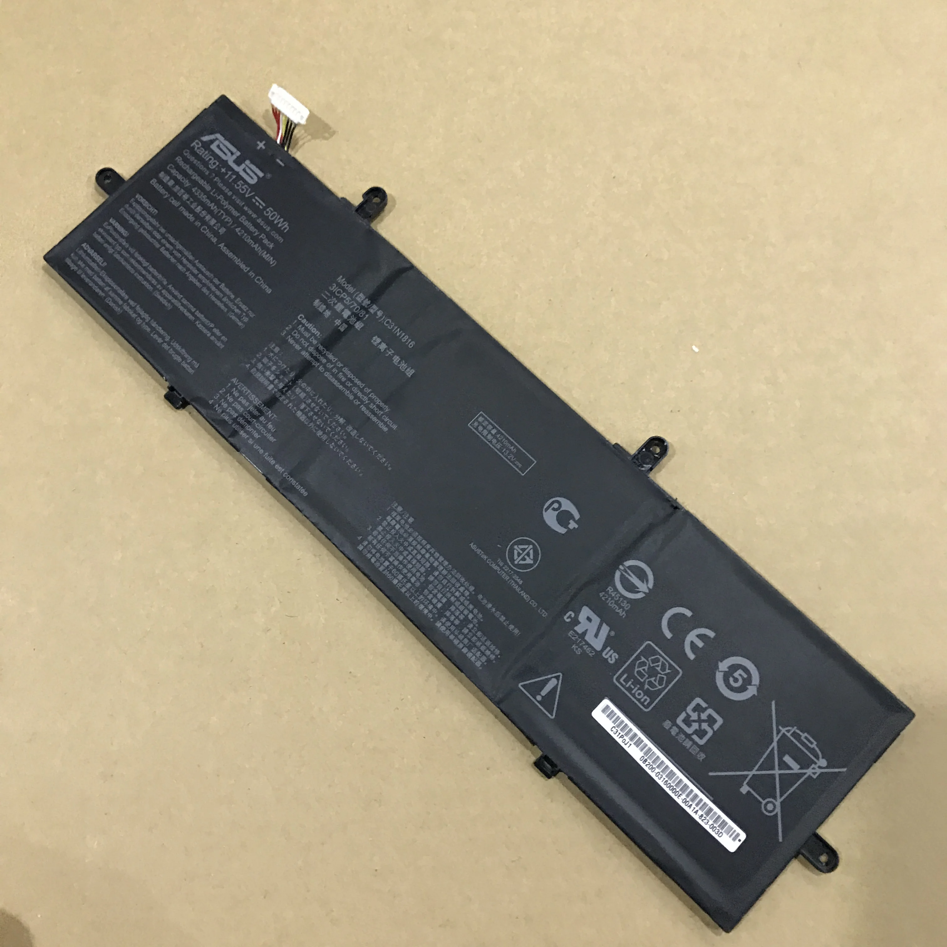 Новый оригинальный аккумулятор для ASUS Q326FA Flip UX362 UX362FA 0B200 03160000 3ICP5/70/81 C31N1816 11 55 V