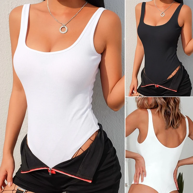 

Боди на бретельках, сексуальный женский комбинезон без рукавов с открытой спиной, топ-боди