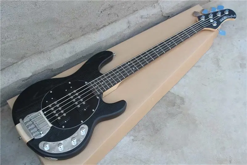 

Прямая поставка с фабрики, магазин, новинка, высококачественный музыкальный Мужской Цельный комплект с шеей через тело, 5 струн, черная бас-г...