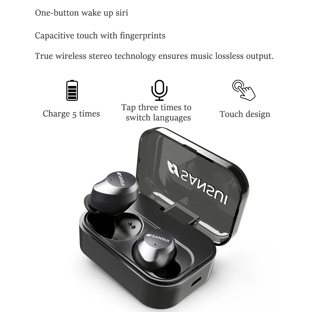 SANSUI i23 Bluetooth наушники стерео Hi Fi Водонепроницаемый Беспроводной Mini Sport (Land Rover Range