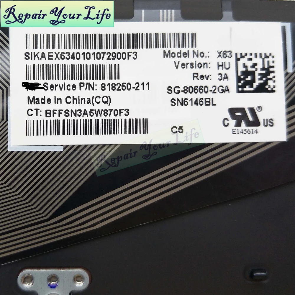 Болгарская Клавиатура для ноутбука HP Probook 450 G3 G4 455 470 BU BG серая с подсветкой рамы
