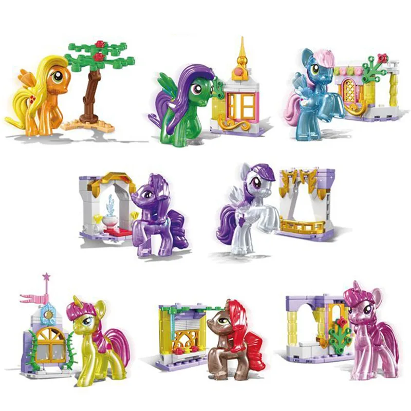 8 шт. Детский конструктор Принцесса|Блочные конструкторы| |