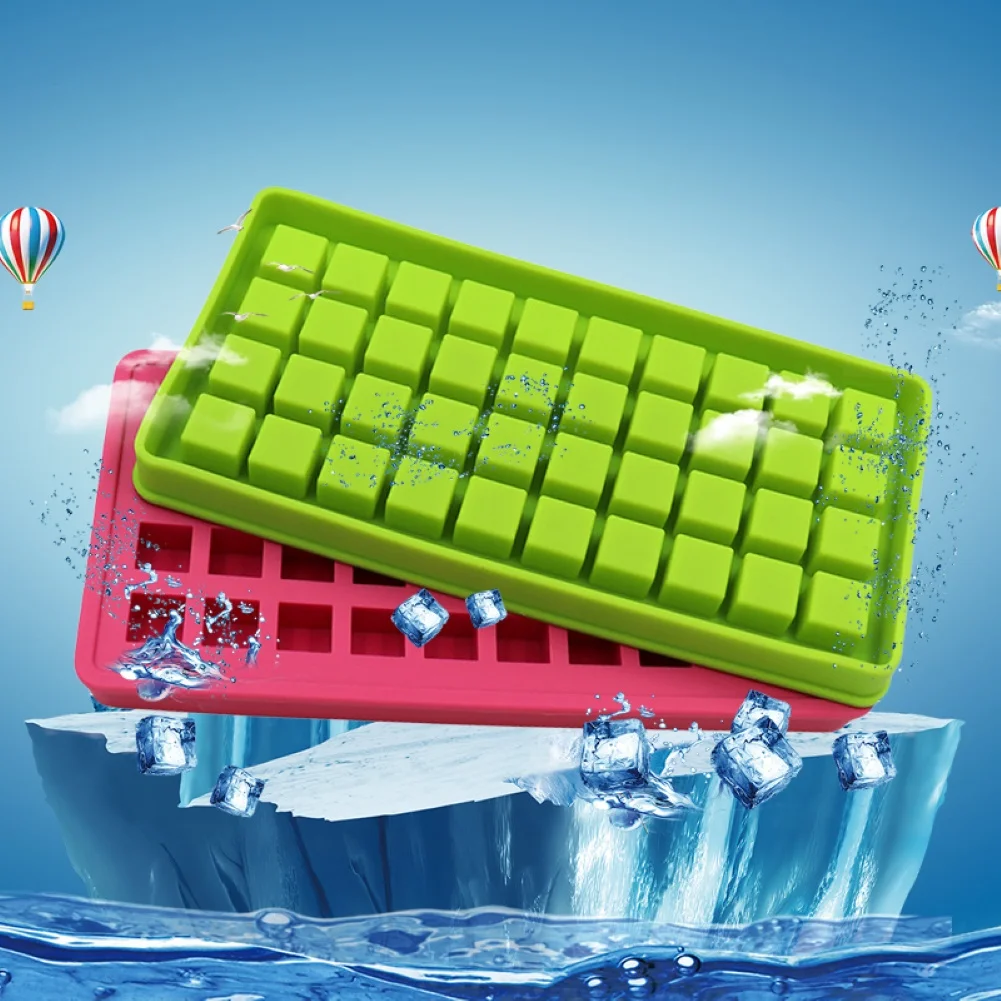 40 ячеек силиконовых квадратных льда Куба форма лоток DIY Puddines желе формы кухонный