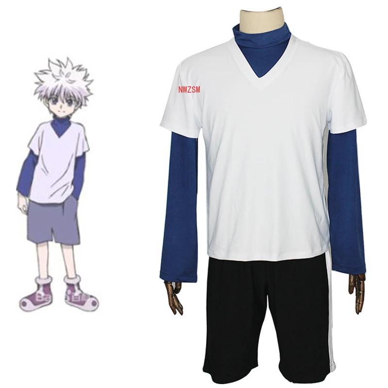 Костюм для косплея из аниме Hunter x Killua Zoldyck костюм на заказ униформа парик |