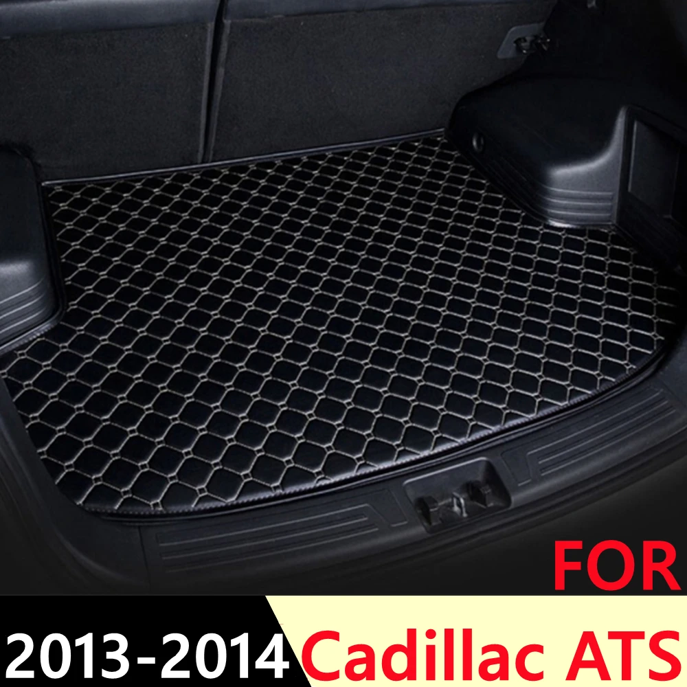 

SJ Custom Waterproof Car Trunk Mat AUTO Tail Boot Tray Liner Cargo Carpet Pad Protector Fit For Cadillac ATS 2013 2014