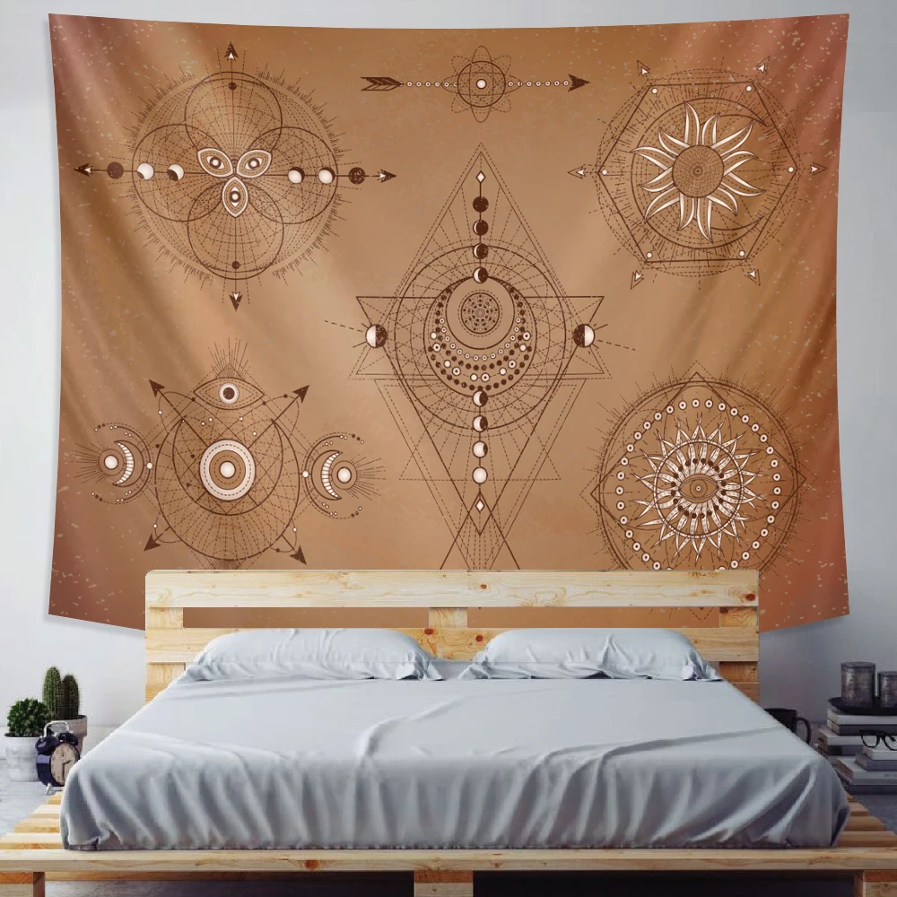 Психоделическая сцена животное домашнее Искусство декоративный гобелен ведро